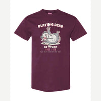 Playing Dead at Work Opossum — Classic Tee / Maroon