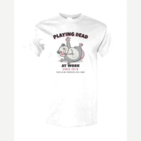 Playing Dead at Work Opossum — Classic Tee / White