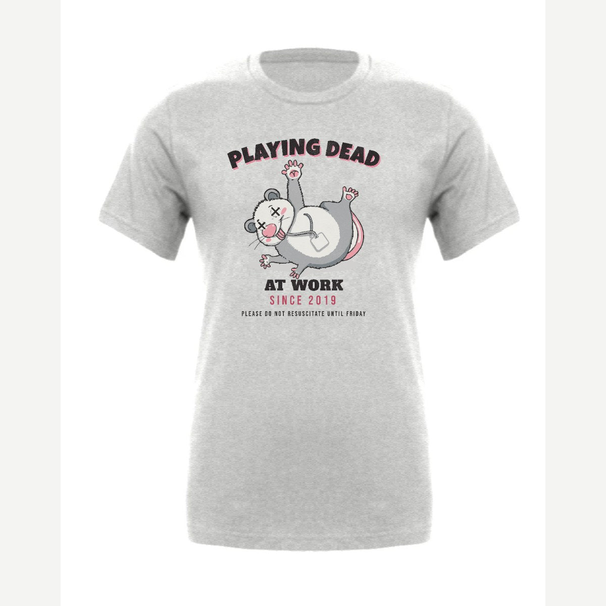 Playing Dead at Work Opossum — Premium Tee / Athletic Heather