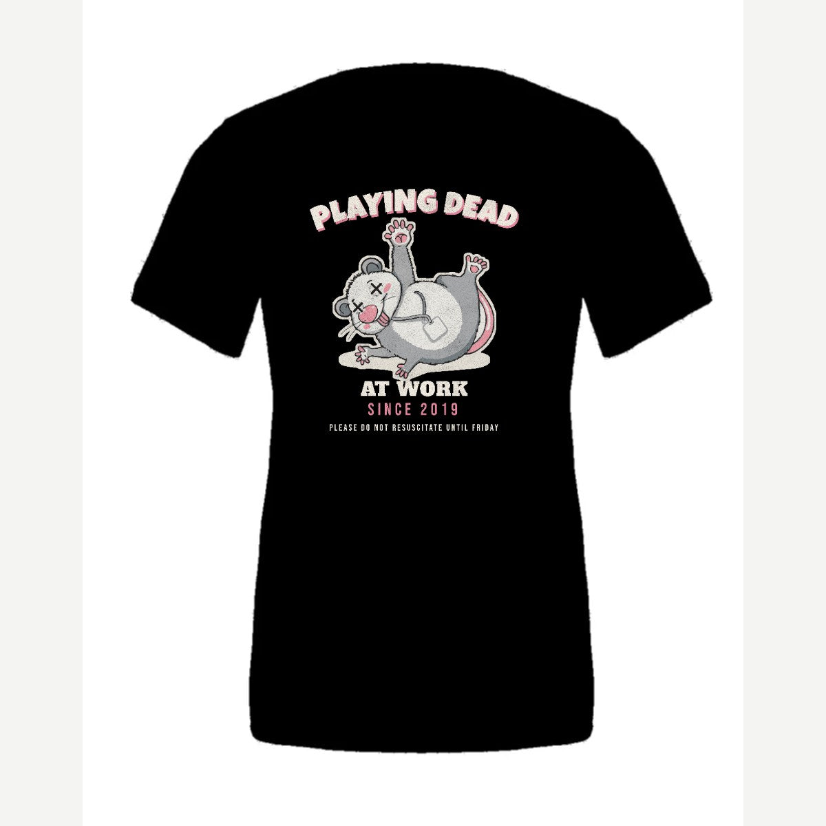 Playing Dead at Work Opossum — Premium Tee / Black