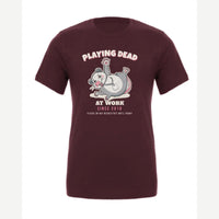 Playing Dead at Work Opossum — Premium Tee / Maroon