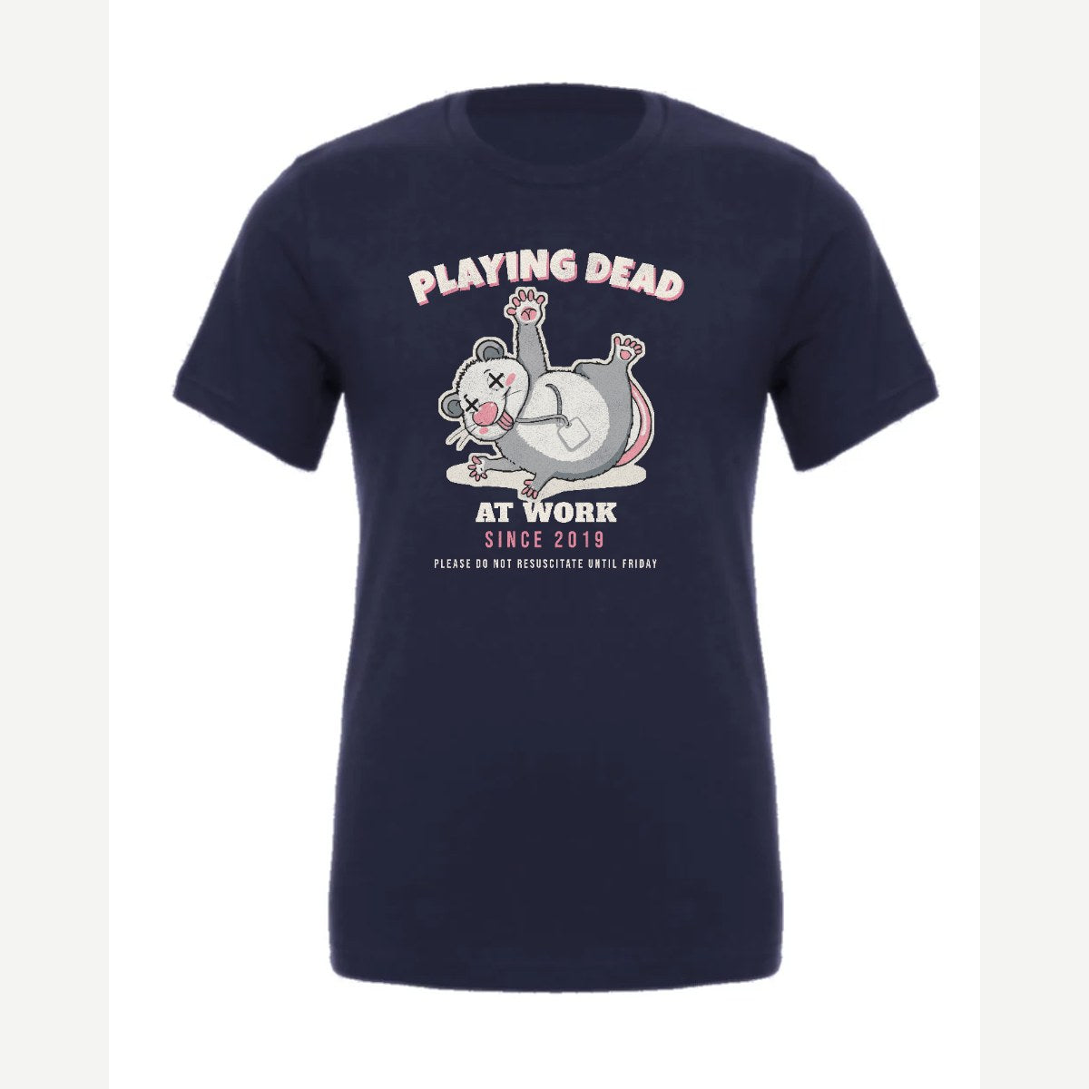 Playing Dead at Work Opossum — Premium Tee / Navy
