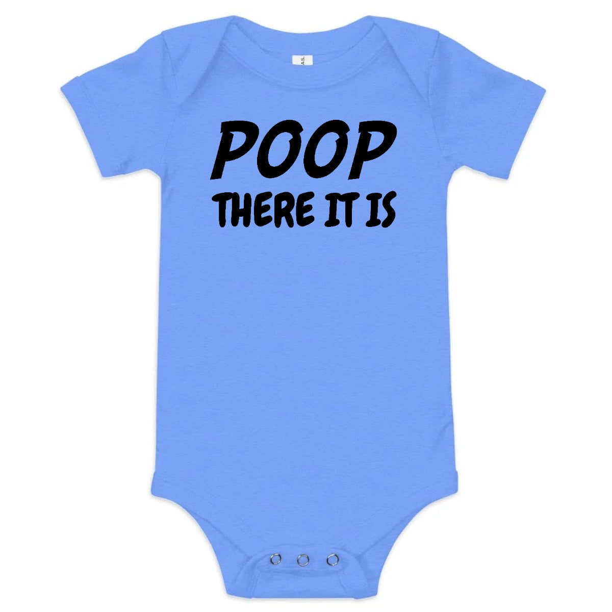 Poop There It Is — Baby Bodysuit / Heather Columbia Blue