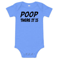 Poop There It Is — Baby Bodysuit / Heather Columbia Blue