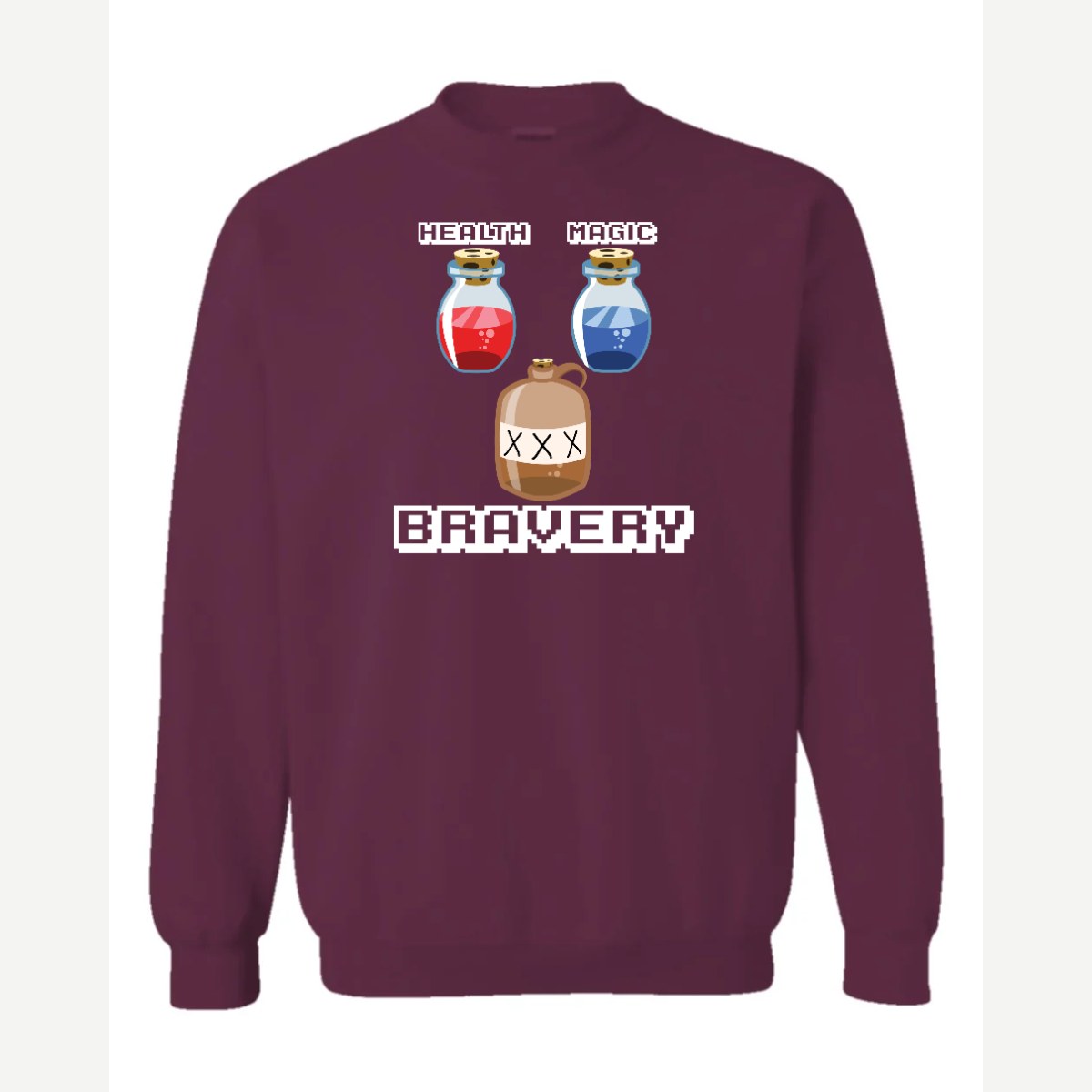 Potions — Crewneck Sweatshirt / Maroon
