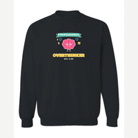 Professional Overthinker — Crewneck Sweatshirt / Black