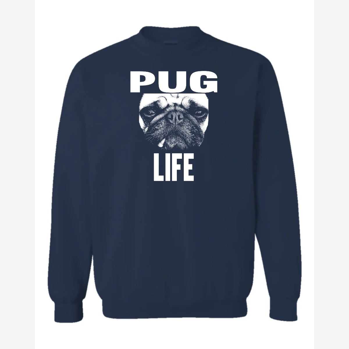 Pug Life — Crewneck Sweatshirt / Navy