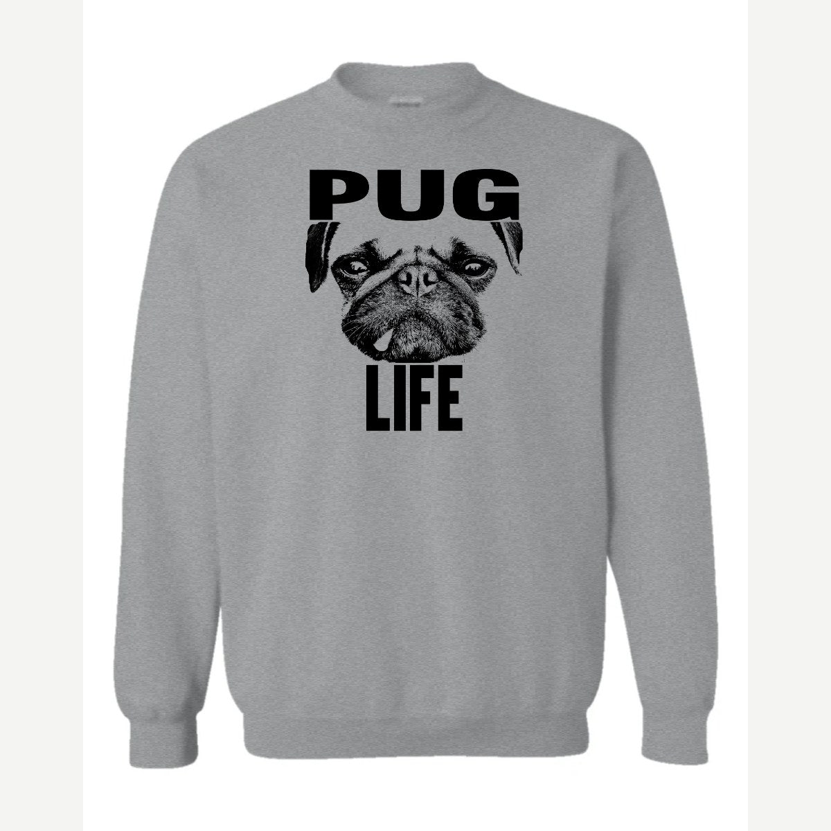 Pug Life — Crewneck Sweatshirt / Sport Grey