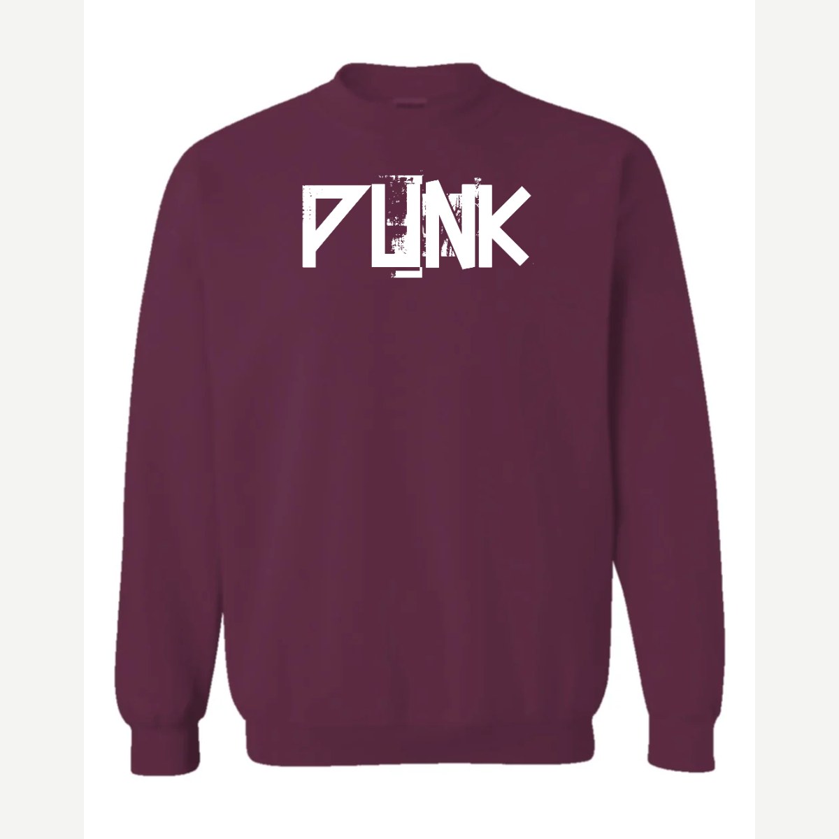Punk — Crewneck Sweatshirt / Maroon