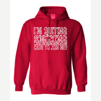 Quit Smoking With Me — Hoodie / Red