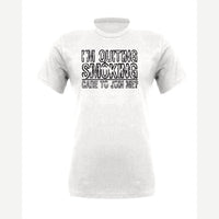 Quit Smoking With Me — Premium Tee / White