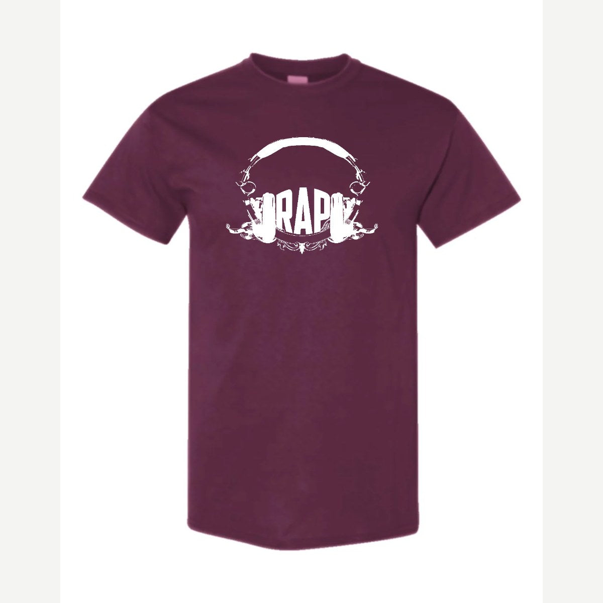 RAP (Headphones) — Classic Tee / Maroon