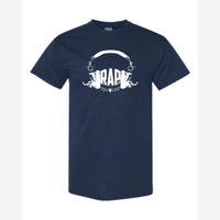 RAP (Headphones) — Classic Tee / Navy
