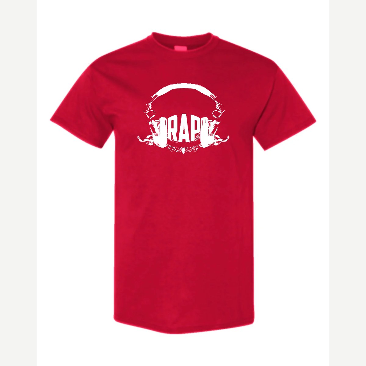 RAP (Headphones) — Classic Tee / Red