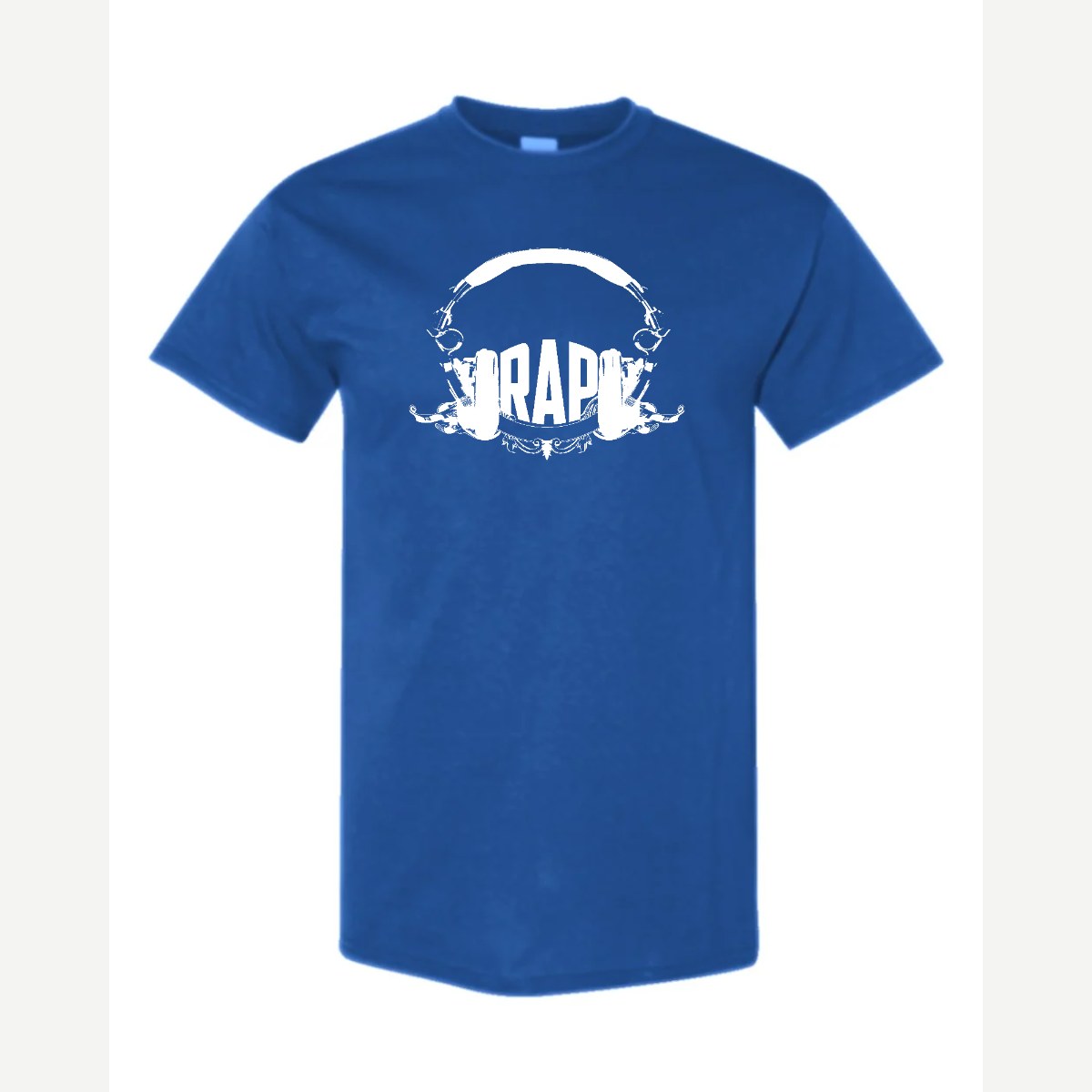 RAP (Headphones) — Classic Tee / Royal