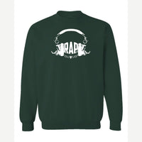 RAP (Headphones) — Crewneck Sweatshirt / Forest Green