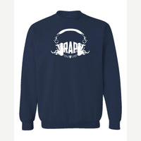RAP (Headphones) — Crewneck Sweatshirt / Navy
