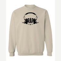 RAP (Headphones) — Crewneck Sweatshirt / Sand