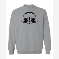 RAP (Headphones) — Crewneck Sweatshirt / Sport Grey