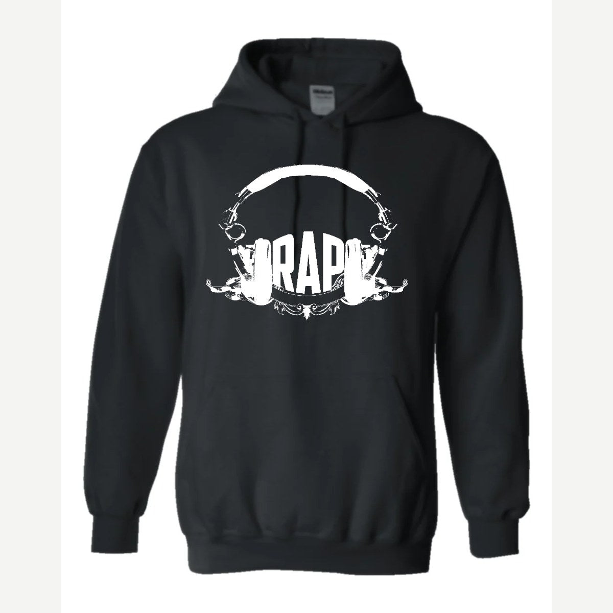 RAP (Headphones) — Hoodie / Black