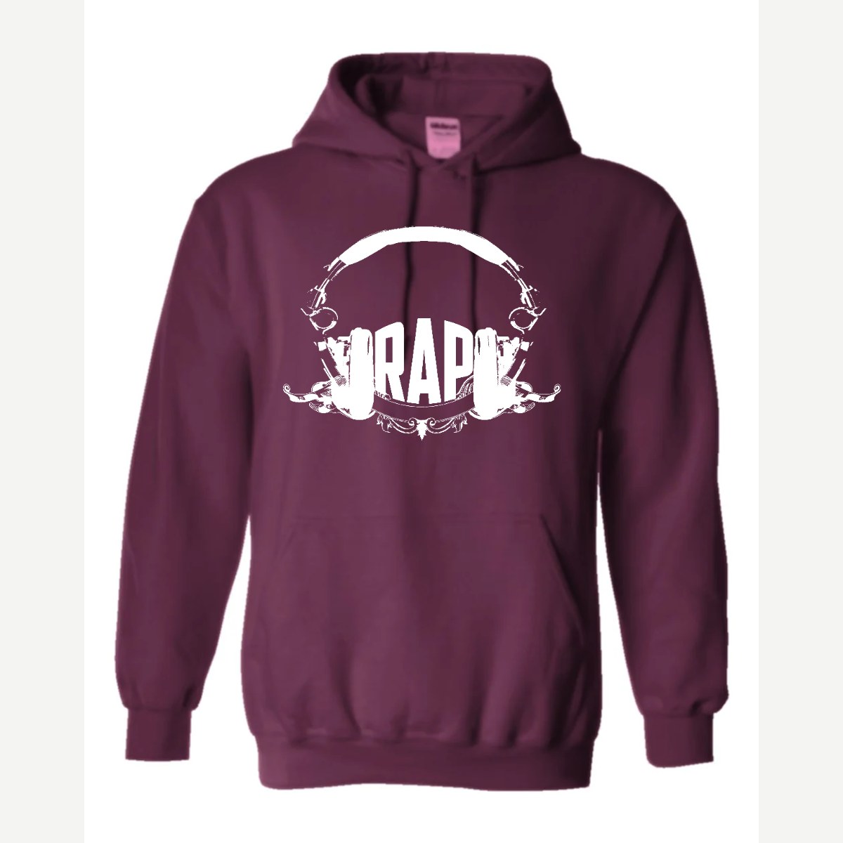 RAP (Headphones) — Hoodie / Maroon