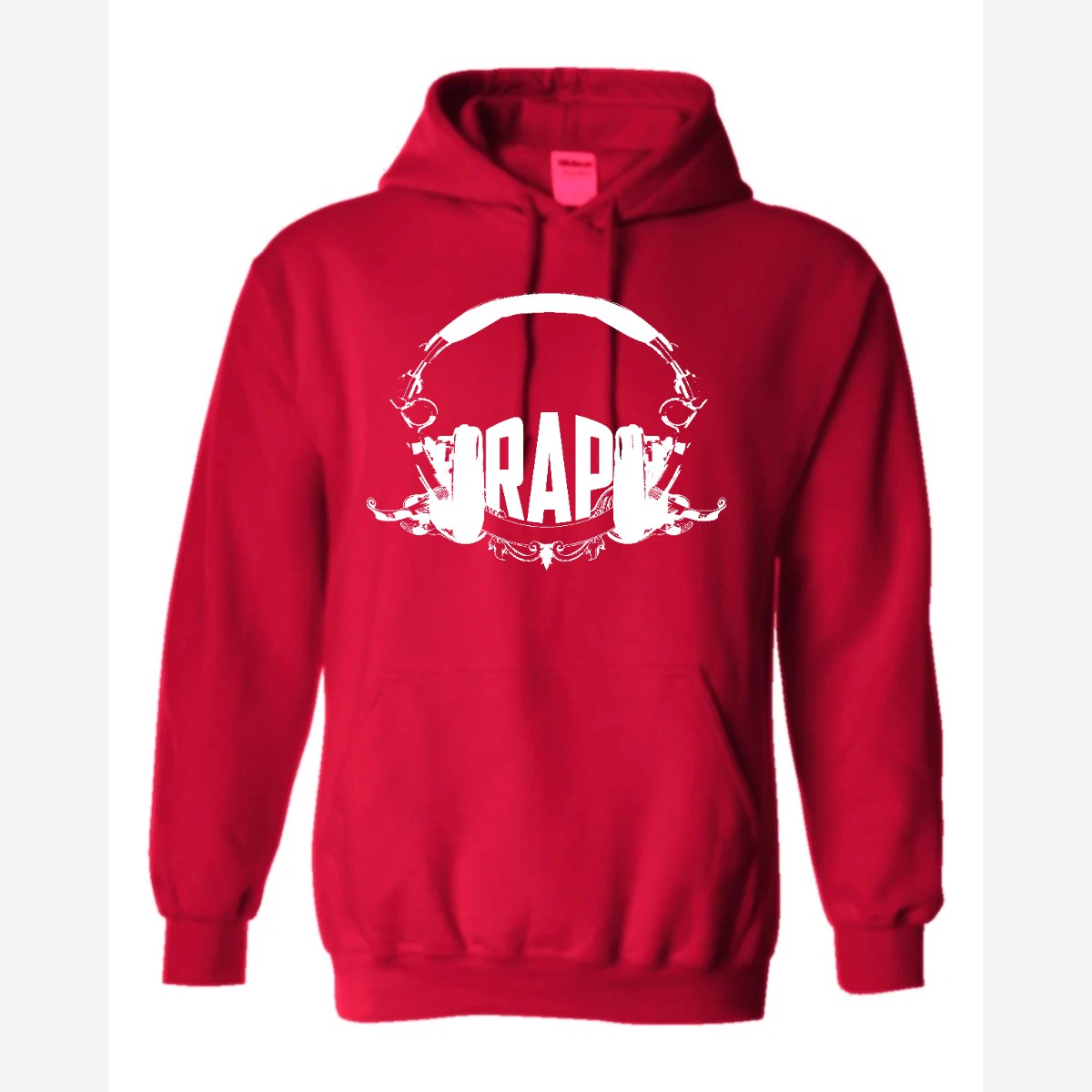 RAP (Headphones) — Hoodie / Red