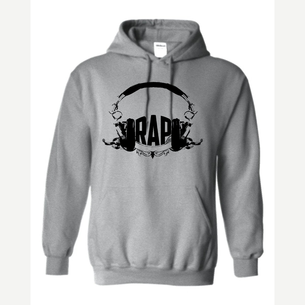 RAP (Headphones) — Hoodie / Sport Grey