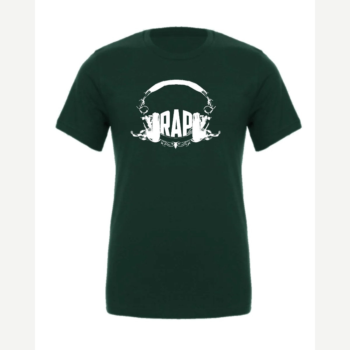 RAP (Headphones) — Premium Tee / Forest