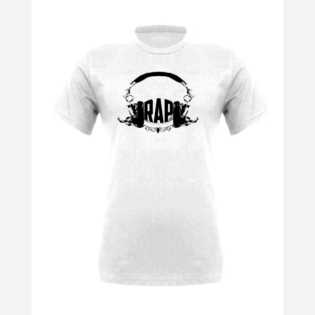 RAP (Headphones) — Premium Tee / White