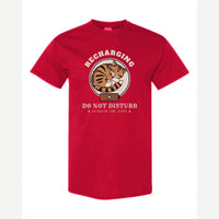 Recharging Do Not Disturb Cat — Classic Tee / Red