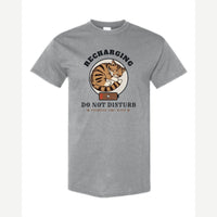 Recharging Do Not Disturb Cat — Classic Tee / Sport Grey