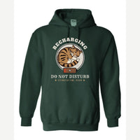 Recharging Do Not Disturb Cat — Hoodie / Forest Green