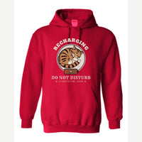 Recharging Do Not Disturb Cat — Hoodie / Red