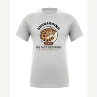 Recharging Do Not Disturb Cat — Premium Tee / Athletic Heather