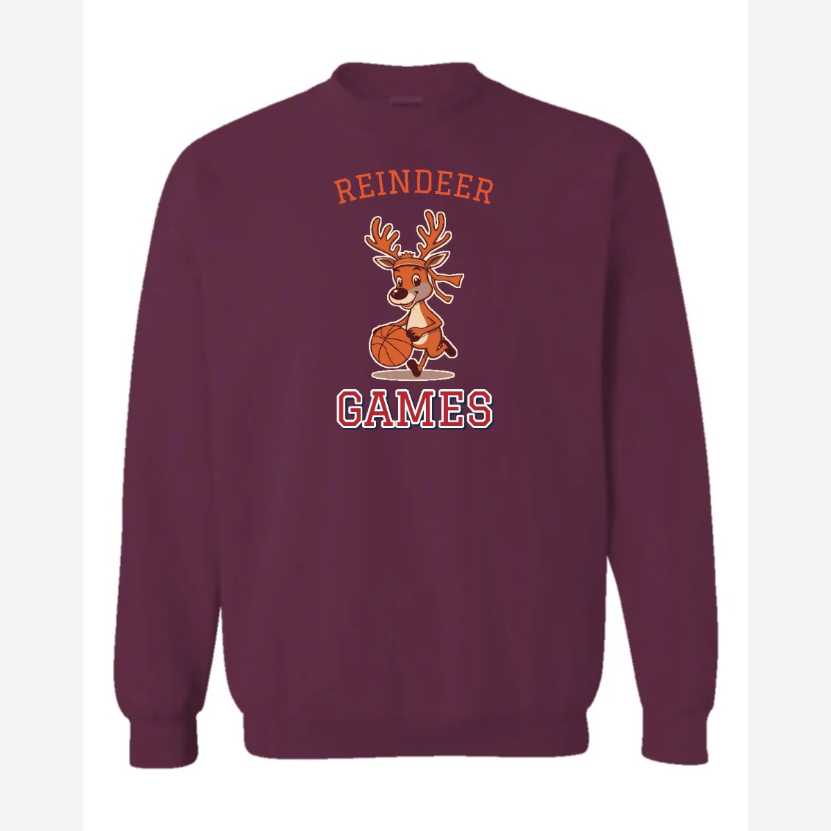 Reindeer Games — Crewneck Sweatshirt / Maroon
