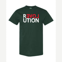 REVOLUTION (Love) — Classic Tee / Forest Green