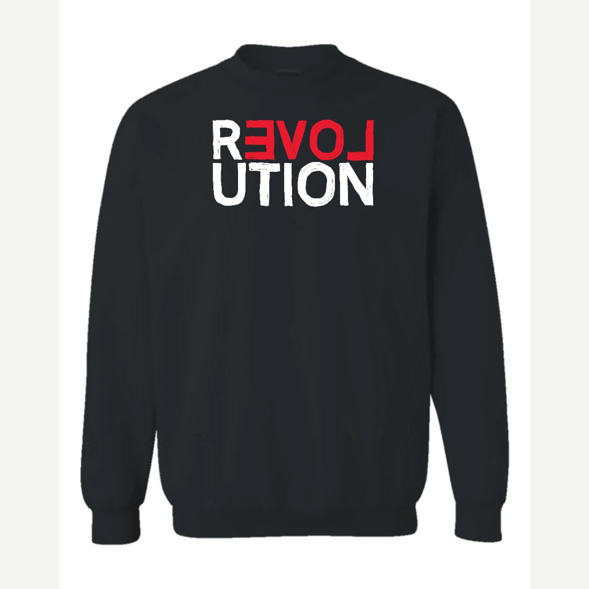 REVOLUTION (Love) — Crewneck Sweatshirt / Black
