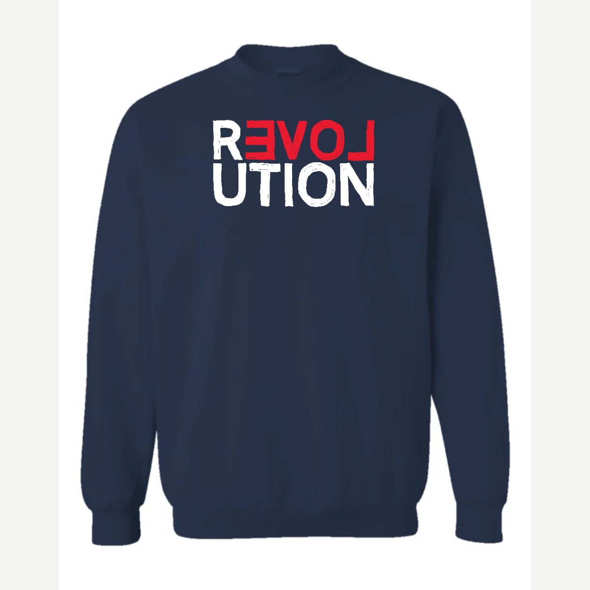 REVOLUTION (Love) — Crewneck Sweatshirt / Navy