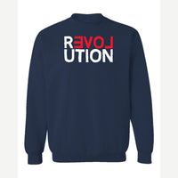 REVOLUTION (Love) — Crewneck Sweatshirt / Navy