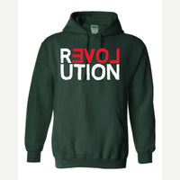 REVOLUTION (Love) — Hoodie / Forest Green