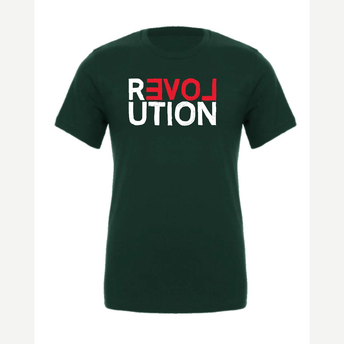 REVOLUTION (Love) — Premium Tee / Forest