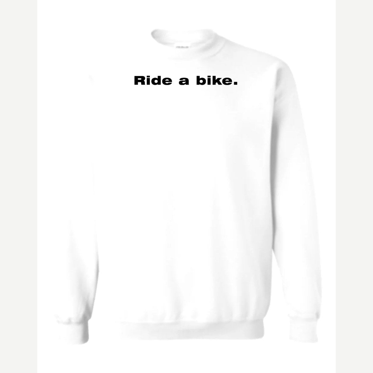 Ride a Bike — Crewneck Sweatshirt / White