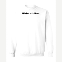 Ride a Bike — Crewneck Sweatshirt / White