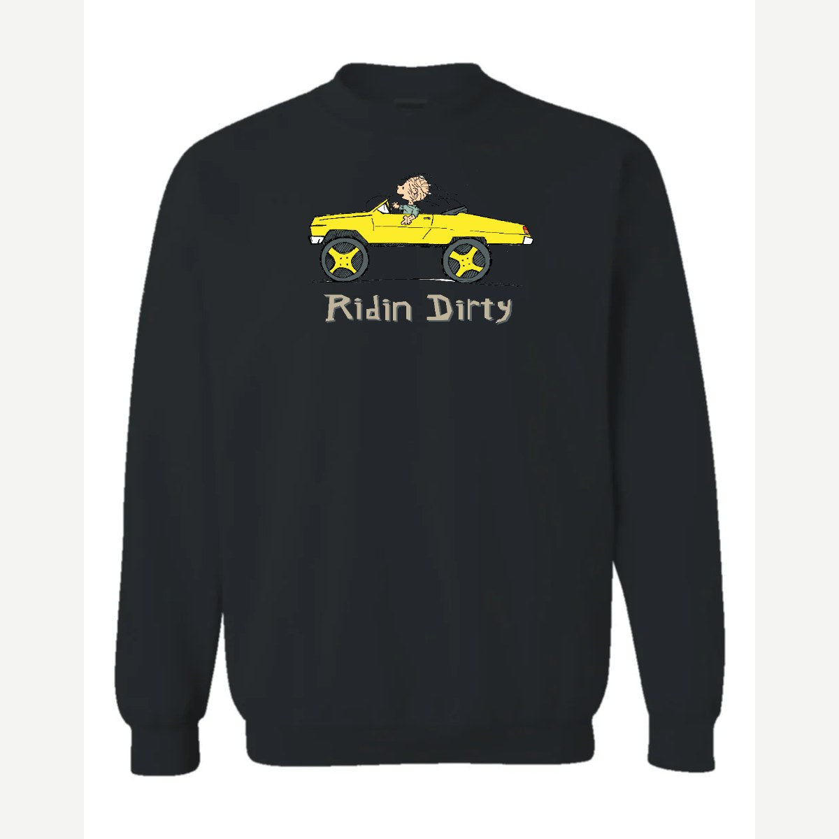 Ridin' Dirty (Toy Car) — Crewneck Sweatshirt / Black