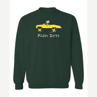 Ridin' Dirty (Toy Car) — Crewneck Sweatshirt / Forest Green