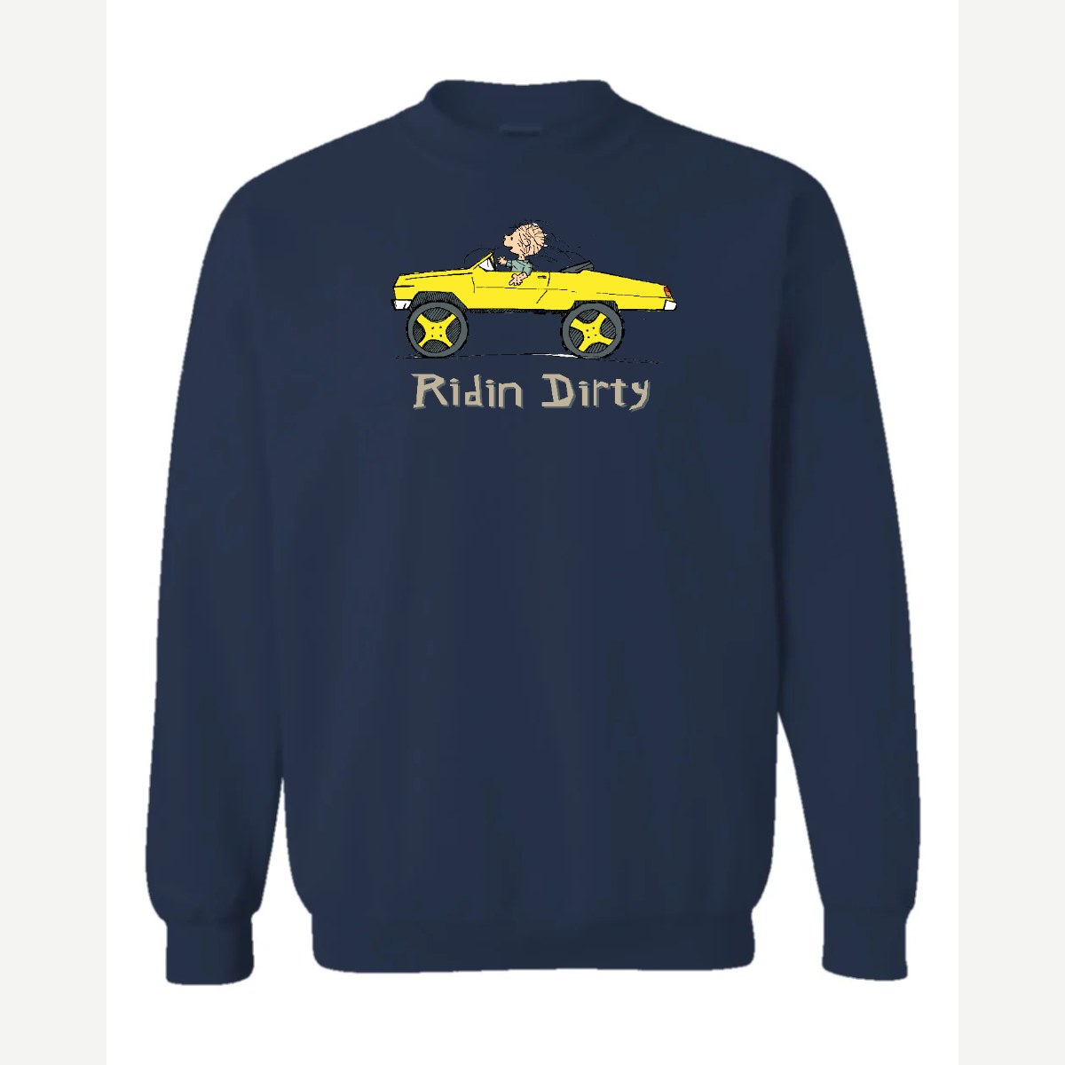 Ridin' Dirty (Toy Car) — Crewneck Sweatshirt / Navy