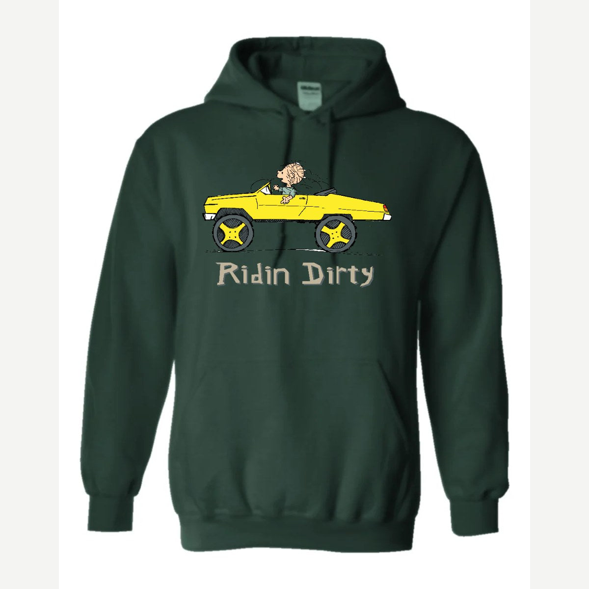 Ridin' Dirty (Toy Car) — Hoodie / Forest Green