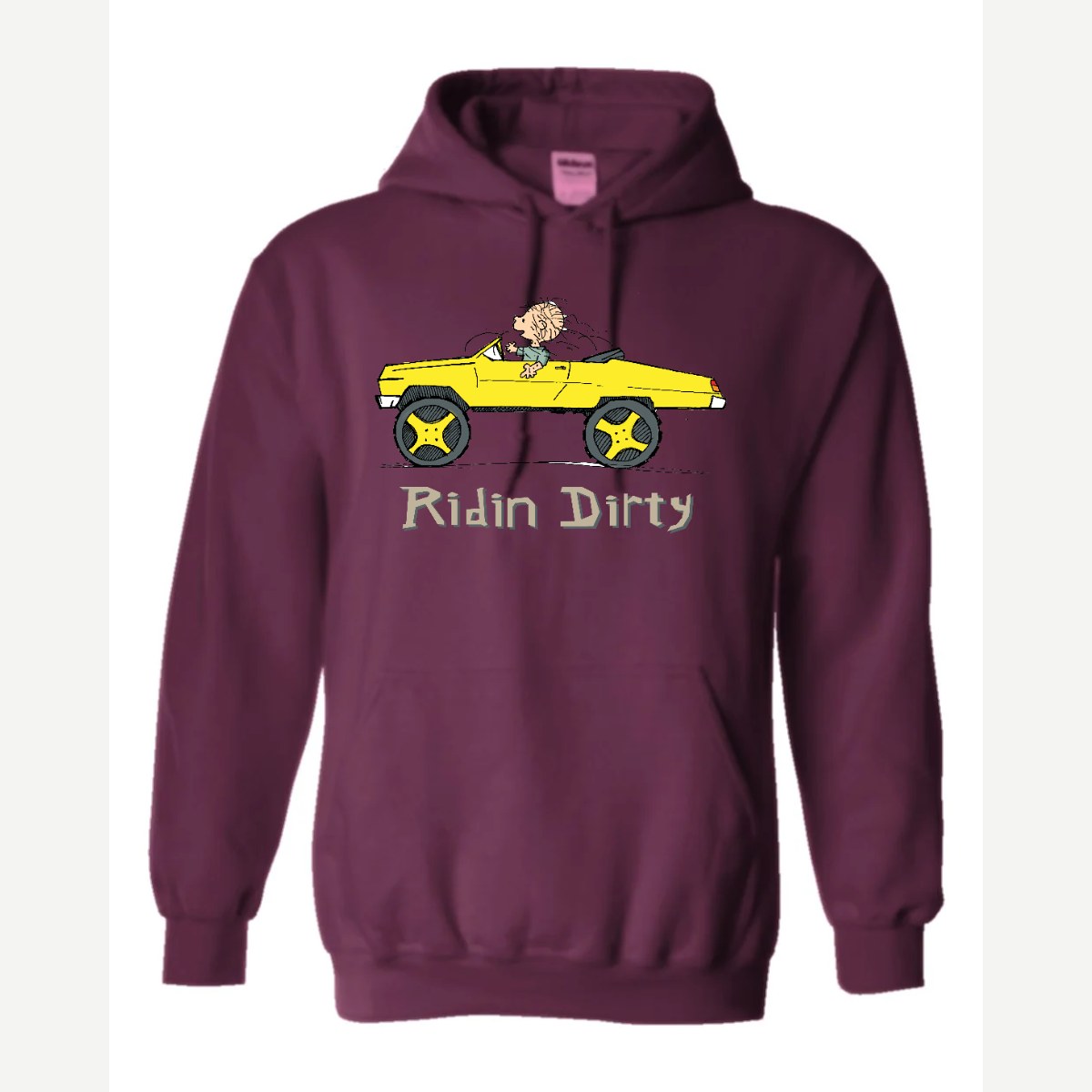 Ridin' Dirty (Toy Car) — Hoodie / Maroon