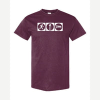 Run, Eat, Sleep — Classic Tee / Maroon