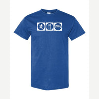 Run, Eat, Sleep — Classic Tee / Royal